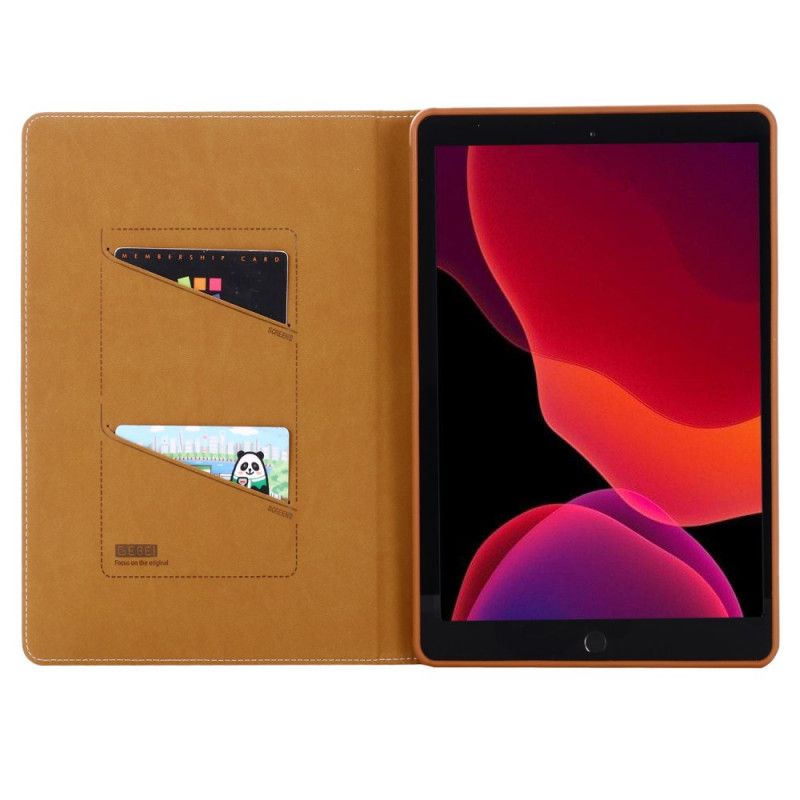 Etui iPad 10.2" (2019) (2020) Granatowy Czarny Gebei Imitacja Skóry Liczi