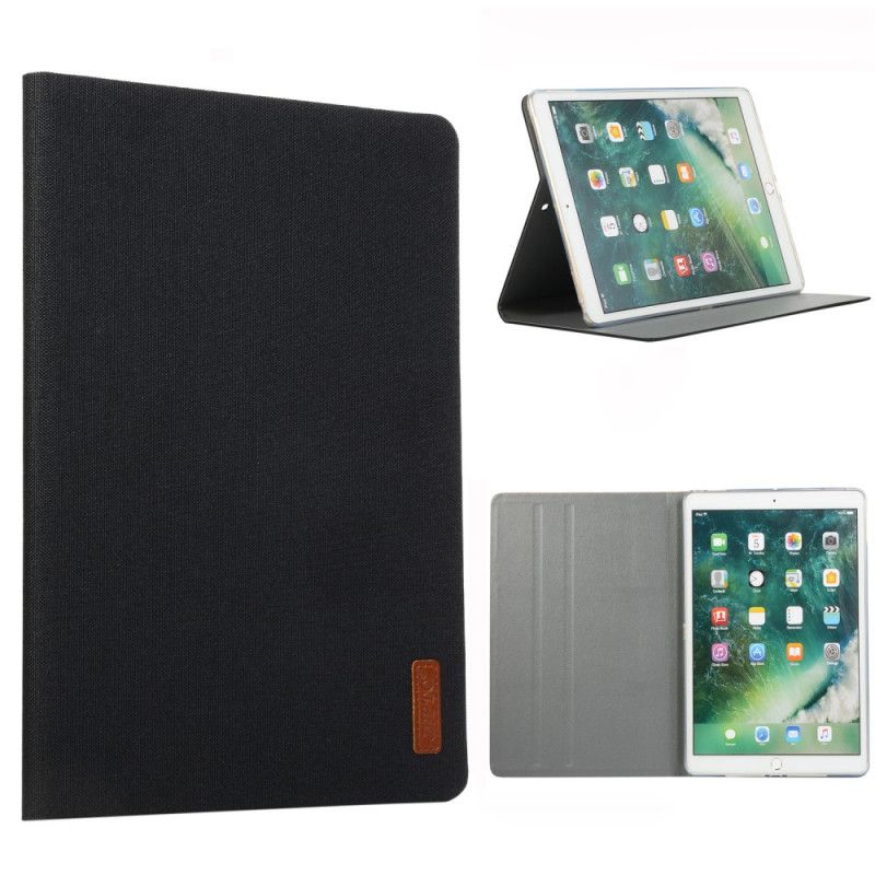 Etui iPad 10.2" (2019) (2020) Szary Czarny Efekt Tkaniny