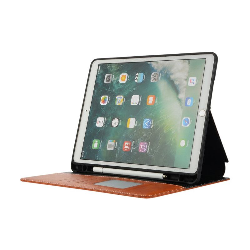 Etui iPad 10.2" (2019) (2020) Szary Czarny Luksusowy Efekt Skóry