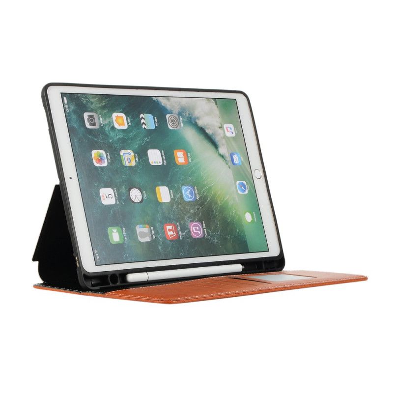 Etui iPad 10.2" (2019) (2020) Szary Czarny Luksusowy Efekt Skóry