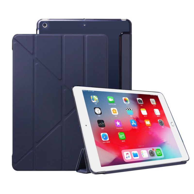 Inteligentne Etui iPad 10.2" (2019) (2020) Czerwony Czarny Ze Sztucznej Skóry Origami