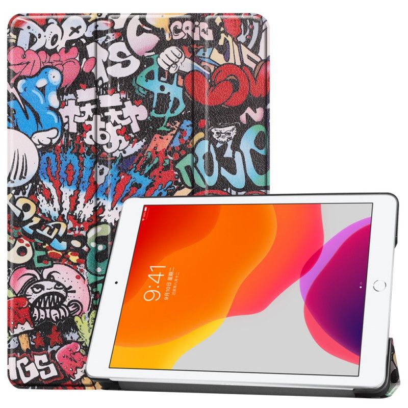 Inteligentne Etui iPad 10.2" (2019) (2020) Imitacja Skóry Graffiti Zabawa