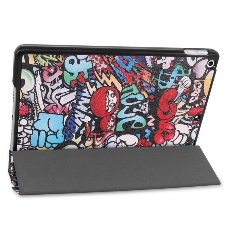 Inteligentne Etui iPad 10.2" (2019) (2020) Imitacja Skóry Graffiti Zabawa