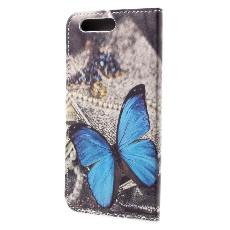 Etui Folio Honor 9 Niebieski Motyl Etui Ochronne