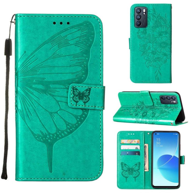 Etui Folio Do Oppo Reno 6 5g Projekt Motyla