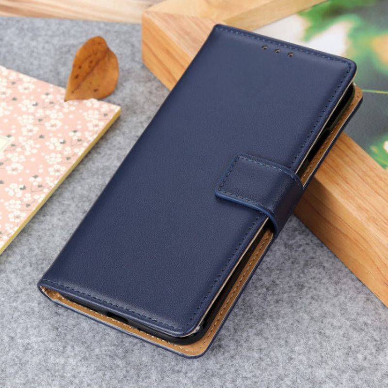 Etui Folio Do Oppo Reno 6 5g Zwykła Sztuczna Skóra