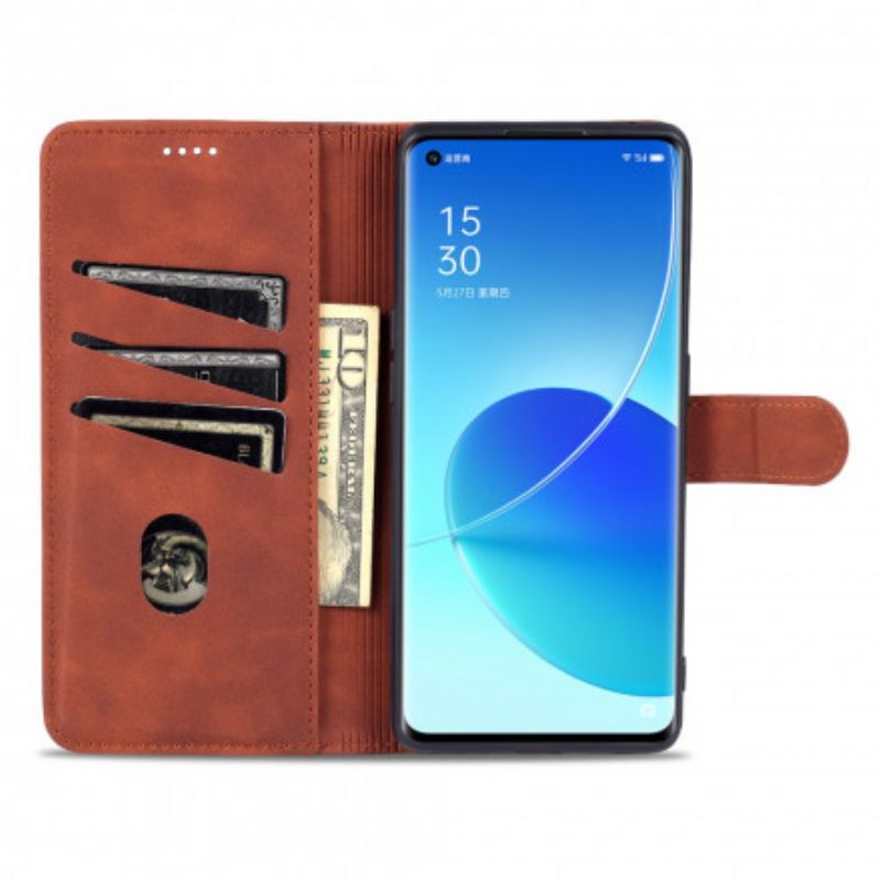 Etui Folio Oppo Reno 6 5g Azns Efekt Skóry