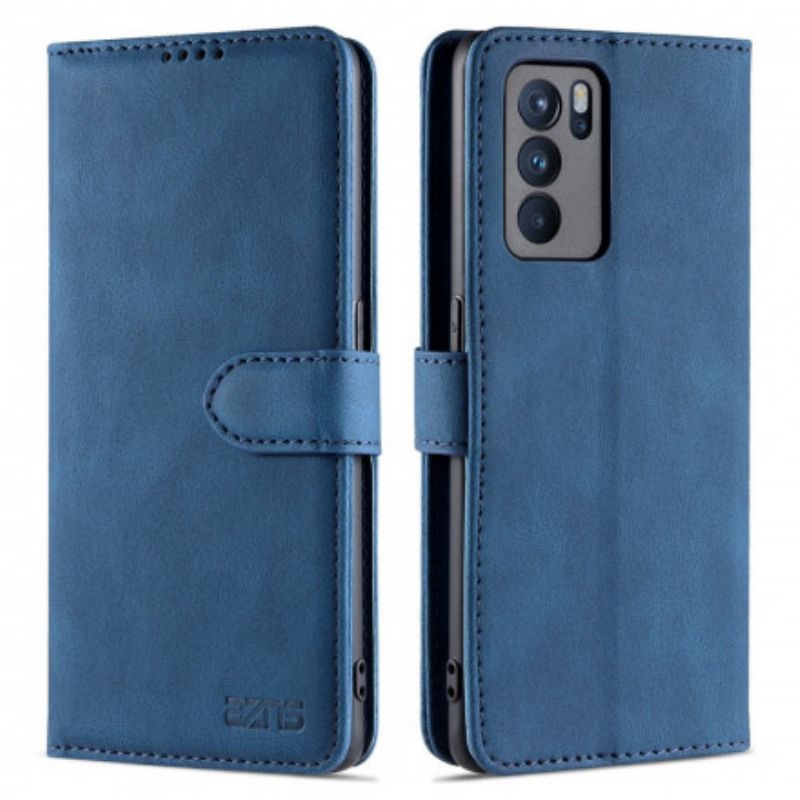 Etui Folio Oppo Reno 6 5g Azns Efekt Skóry Couture Etui Ochronne