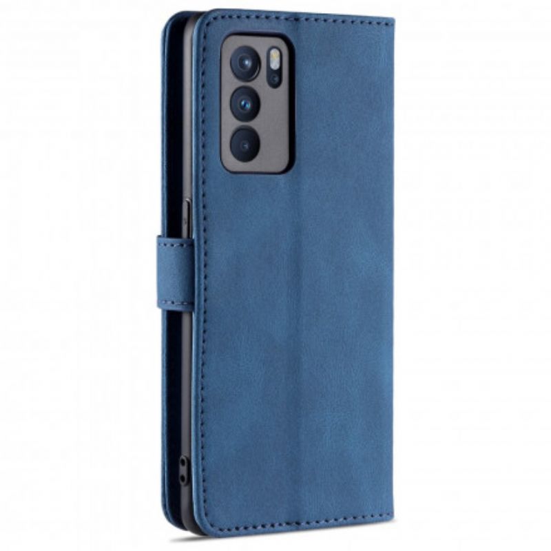 Etui Folio Oppo Reno 6 5g Azns Efekt Skóry Couture Etui Ochronne