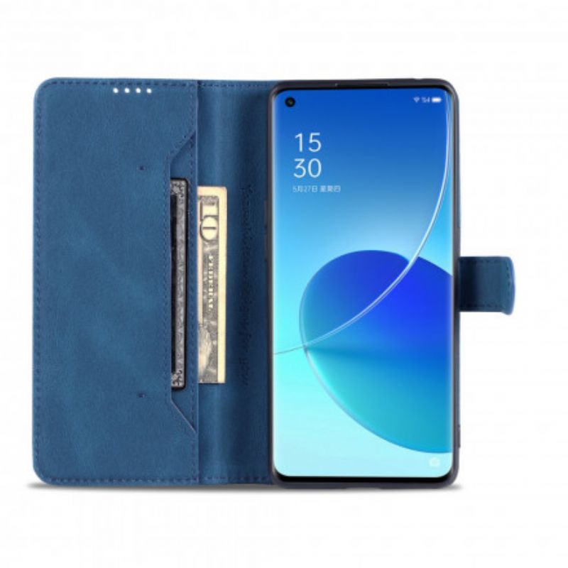 Etui Folio Oppo Reno 6 5g Azns Efekt Skóry Couture Etui Ochronne