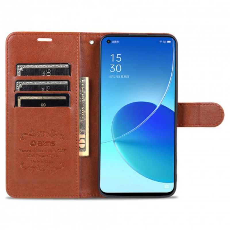 Etui Folio Oppo Reno 6 5g Azns Sztuczna Skóra Etui Ochronne