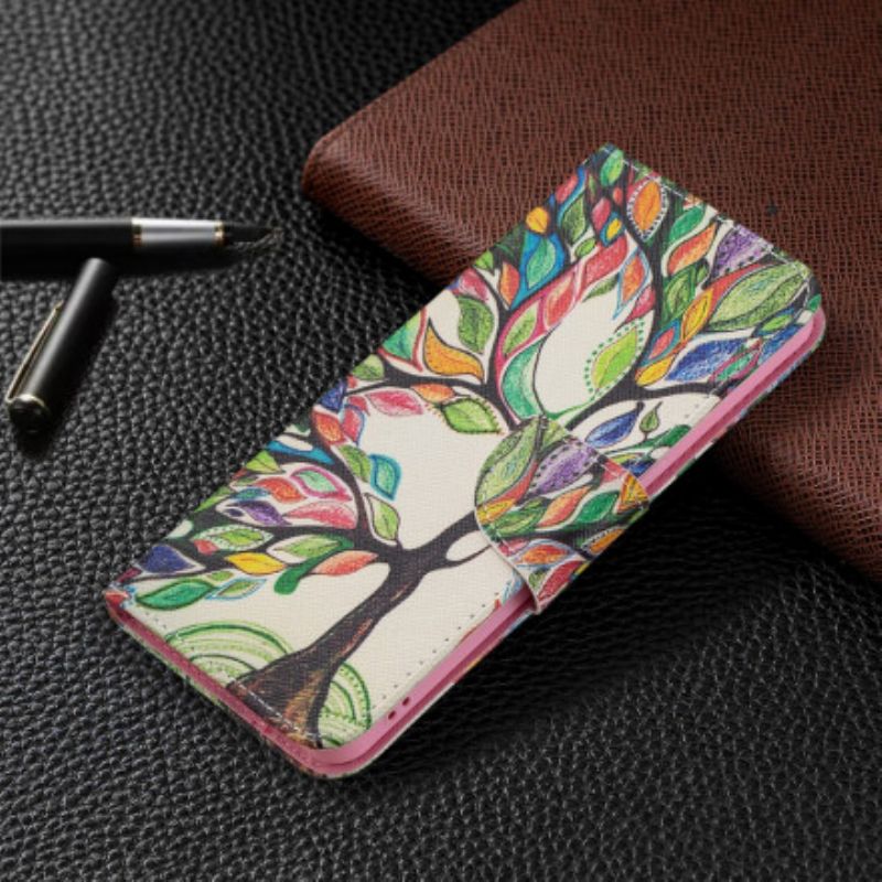 Etui Folio Oppo Reno 6 5g Kolorowe Drzewo