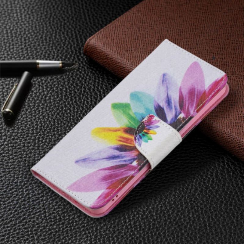 Etui Folio Oppo Reno 6 5g Kwiat Akwarela Etui Ochronne