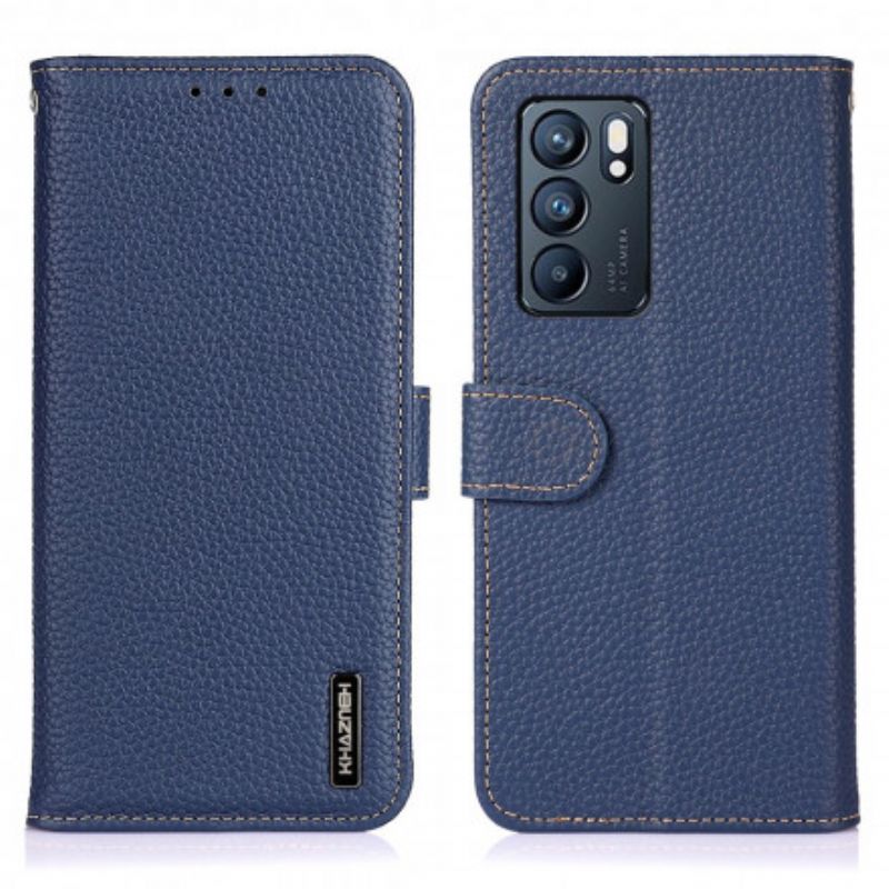 Etui Folio Oppo Reno 6 5g Litchi Khazneh Skóra