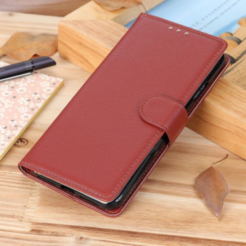 Etui Folio Oppo Reno 6 5g Lychee Sztuczna Skóra Etui Ochronne