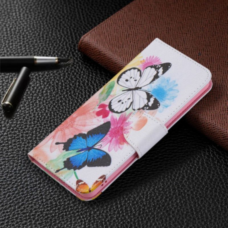 Etui Folio Oppo Reno 6 5g Malowane Motyle I Kwiaty