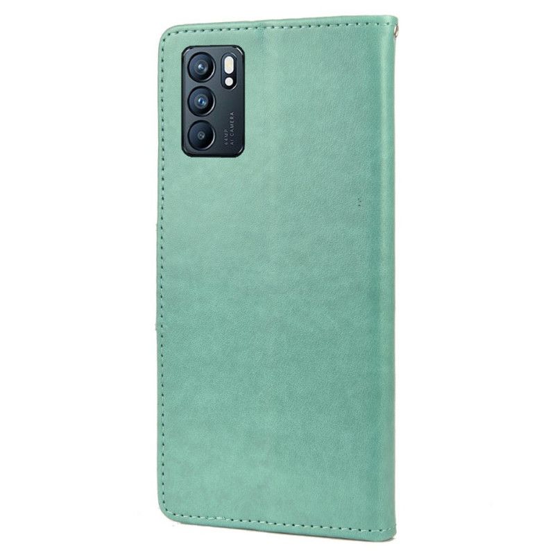 Etui Folio Oppo Reno 6 5g Motyle I Kwiaty Etui Ochronne