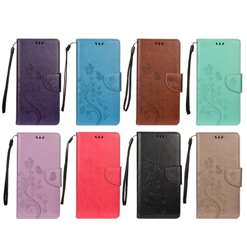 Etui Folio Oppo Reno 6 5g Motyle I Kwiaty Etui Ochronne