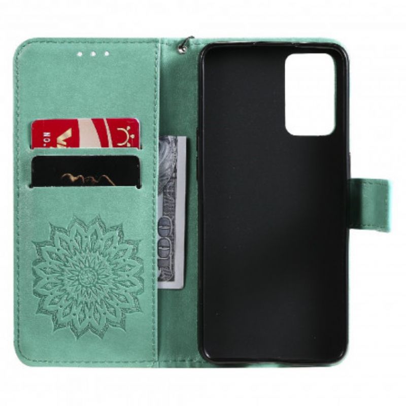 Etui Folio Oppo Reno 6 5g Słoneczny Kwiat Etui Ochronne