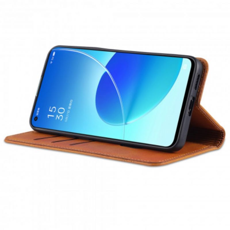 Flip Kotelot Oppo Reno 6 5g Azns Skórzany Styl Etui Ochronne