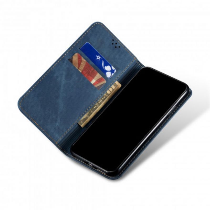 Flip Kotelot Oppo Reno 6 5g Denim Tkanina