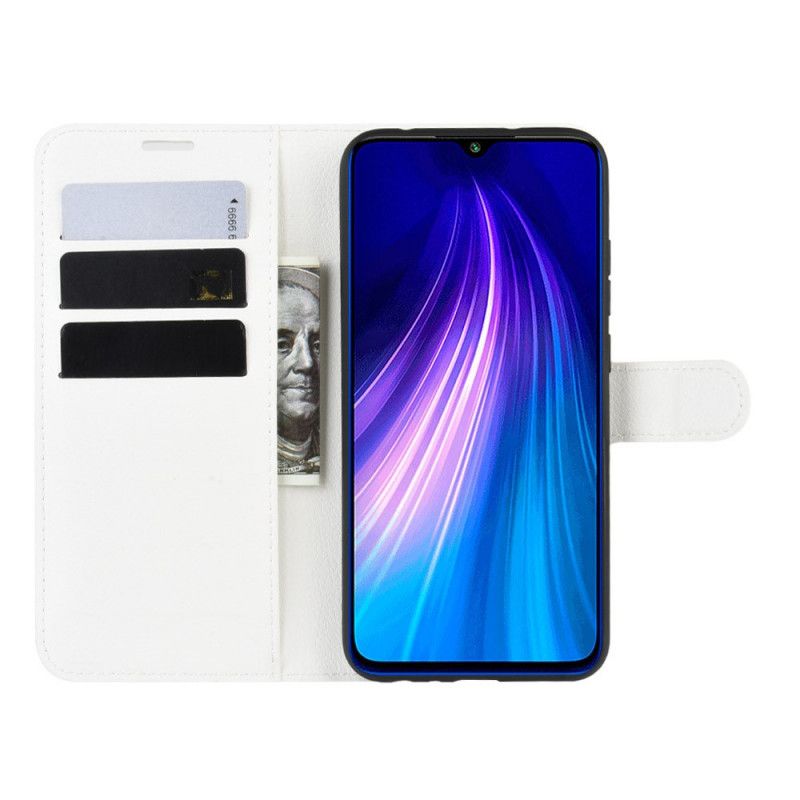 Etui Folio Xiaomi Redmi Note 8T Biały Czarny Klasyczny Etui Ochronne