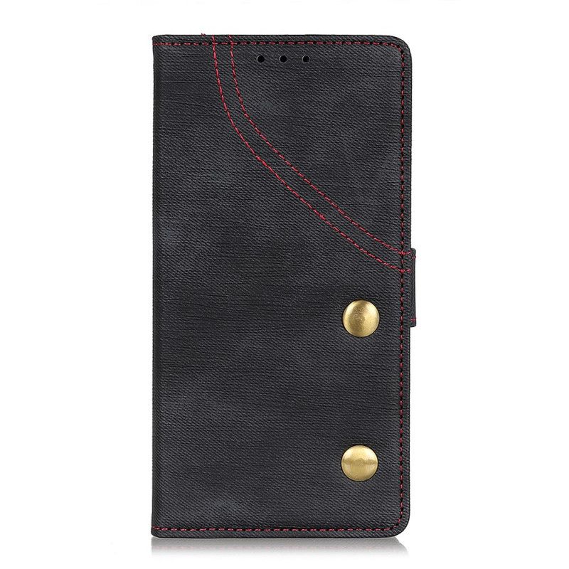 Etui Folio Xiaomi Redmi Note 8T Jasnoniebieski Guziki Do Dżinsów