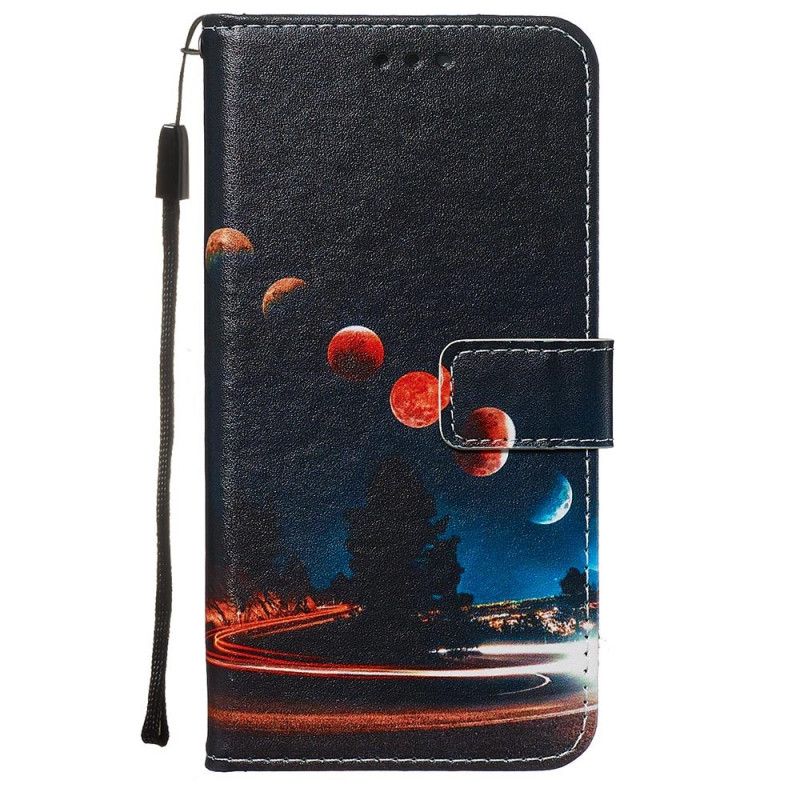 Etui Folio Xiaomi Redmi Note 8T Księżyce I Galaktyki Etui Ochronne