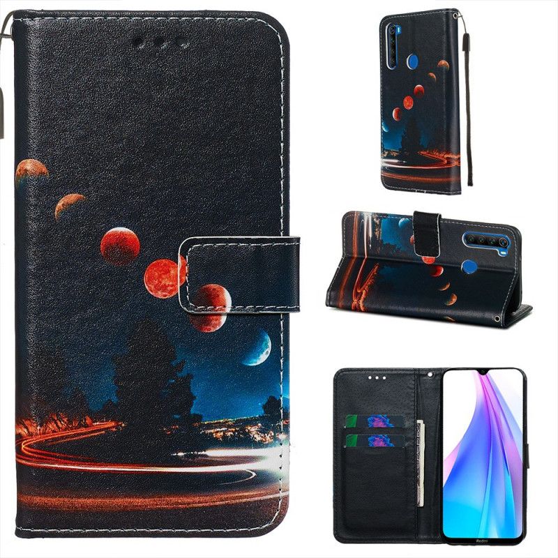 Etui Folio Xiaomi Redmi Note 8T Księżyce I Galaktyki Etui Ochronne