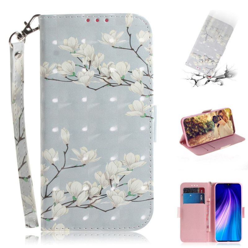 Etui Folio Xiaomi Redmi Note 8T Kwitnące Drzewo Ze Stringami