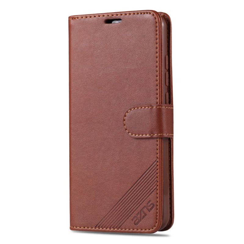 Etui Folio Xiaomi Redmi Note 8T Magenta Czarny Imitacja Skóry Azns