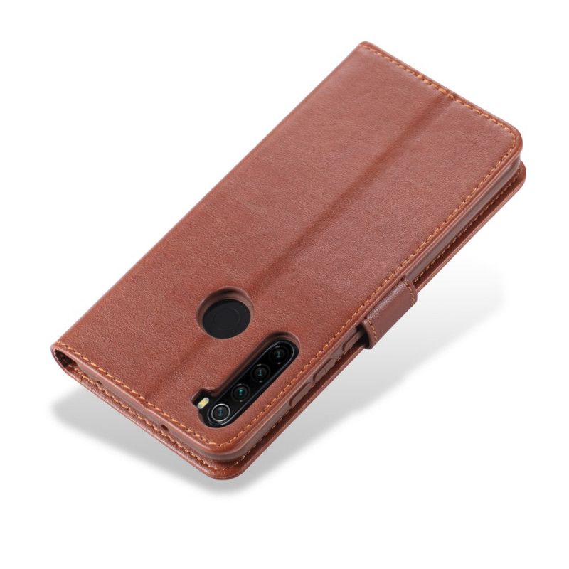 Etui Folio Xiaomi Redmi Note 8T Magenta Czarny Imitacja Skóry Azns