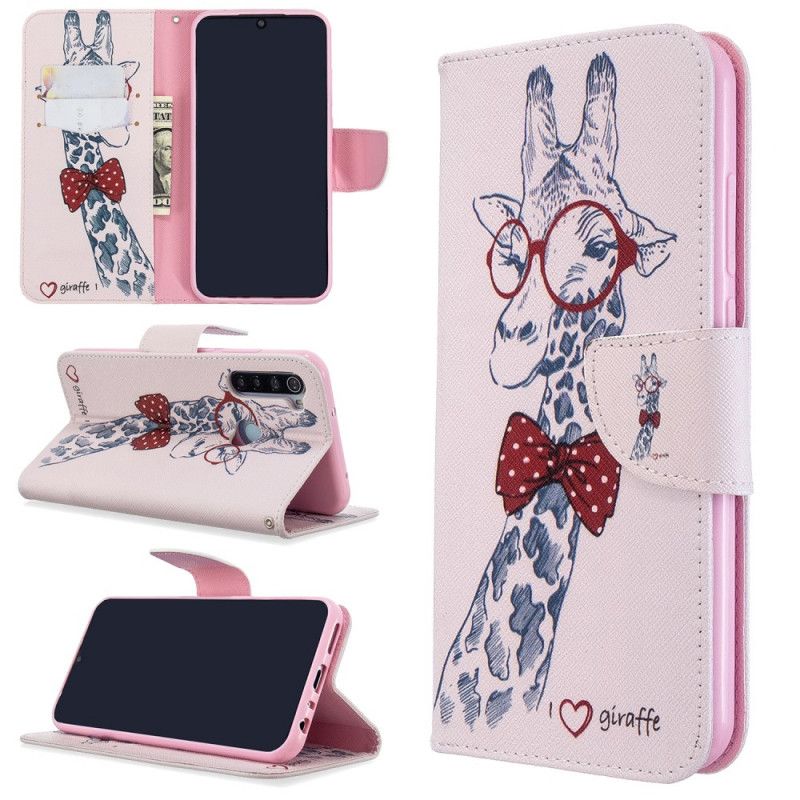 Etui Folio Xiaomi Redmi Note 8T Nerd Żyrafa Etui Ochronne