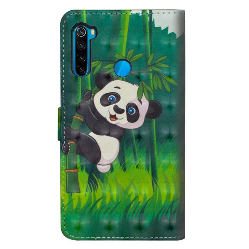 Etui Folio Xiaomi Redmi Note 8T Panda I Bambus Etui Ochronne