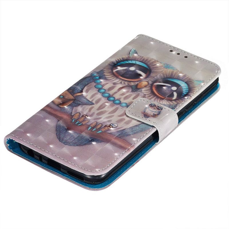 Etui Folio Xiaomi Redmi Note 8T Panna Sowa Etui Ochronne