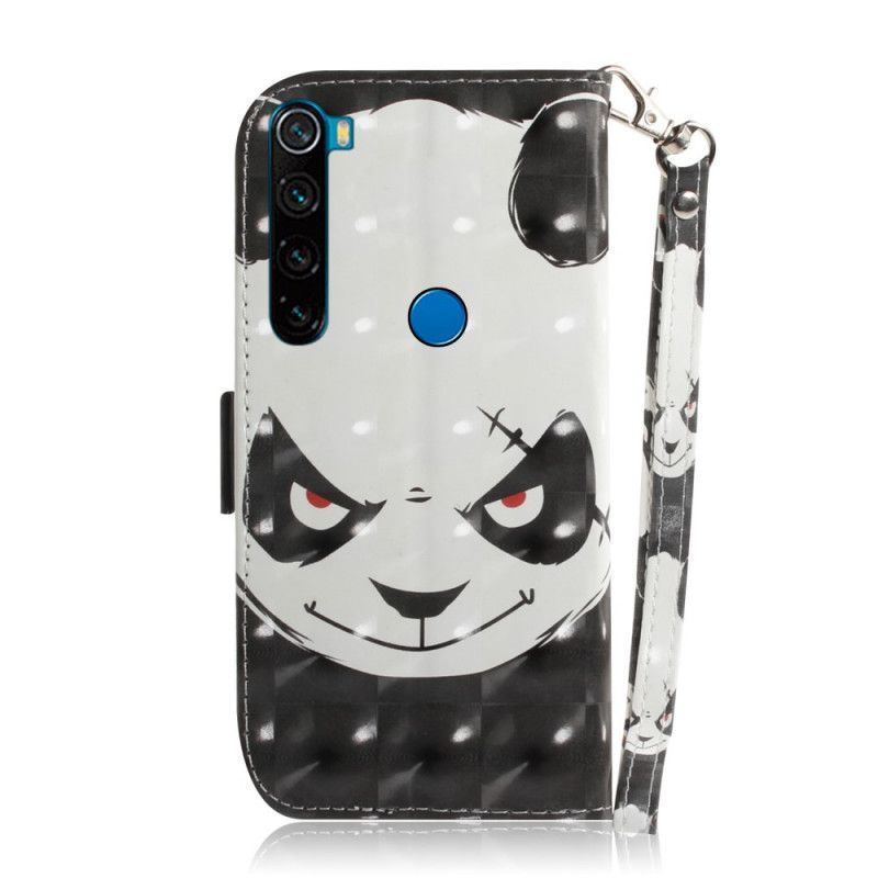 Etui Folio Xiaomi Redmi Note 8T Wściekła Panda Ze Stringami