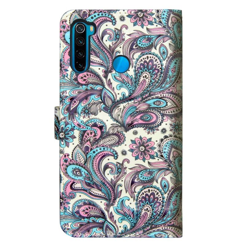 Etui Folio Xiaomi Redmi Note 8T Wzorzyste Kwiaty Etui Ochronne