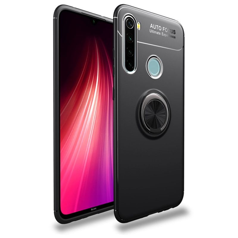 Etui Xiaomi Redmi Note 8T Czerwony Czarny Obrotowy Pierścień Etui Ochronne