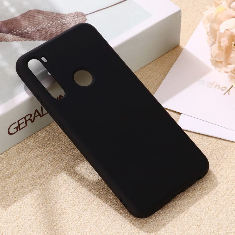 Etui Xiaomi Redmi Note 8T Czerwony Czarny Płyn Silikonowy