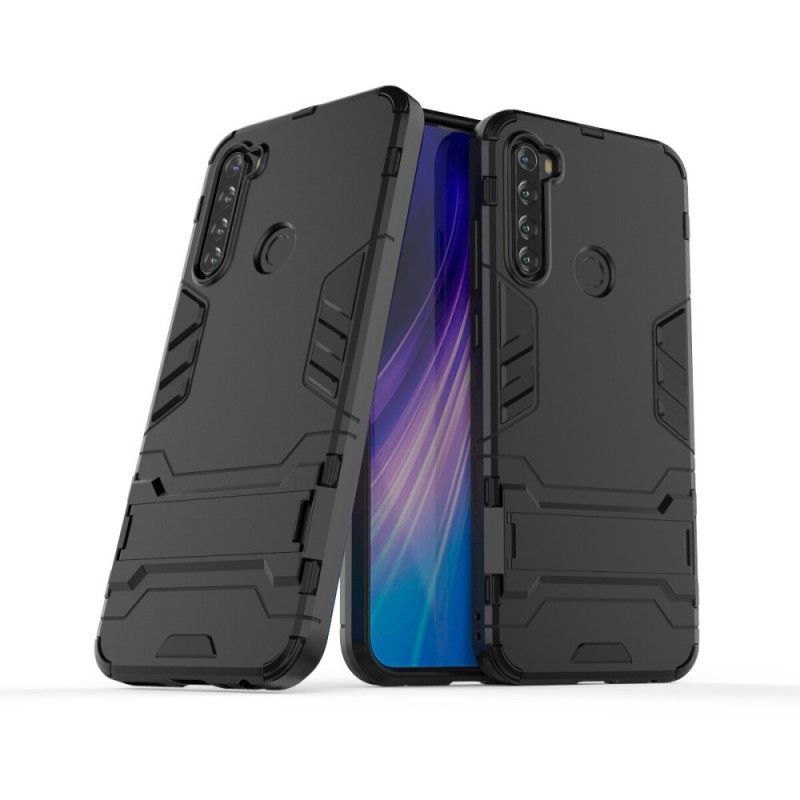 Etui Xiaomi Redmi Note 8T Czerwony Czarny Wyjątkowo Wytrzymały Język