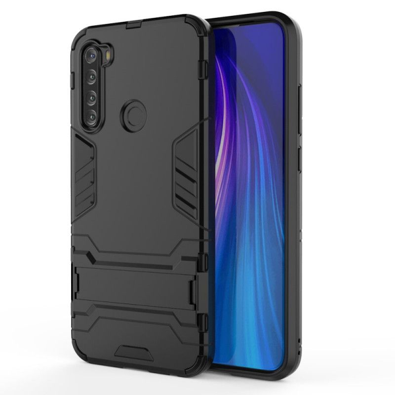 Etui Xiaomi Redmi Note 8T Czerwony Czarny Wyjątkowo Wytrzymały Język