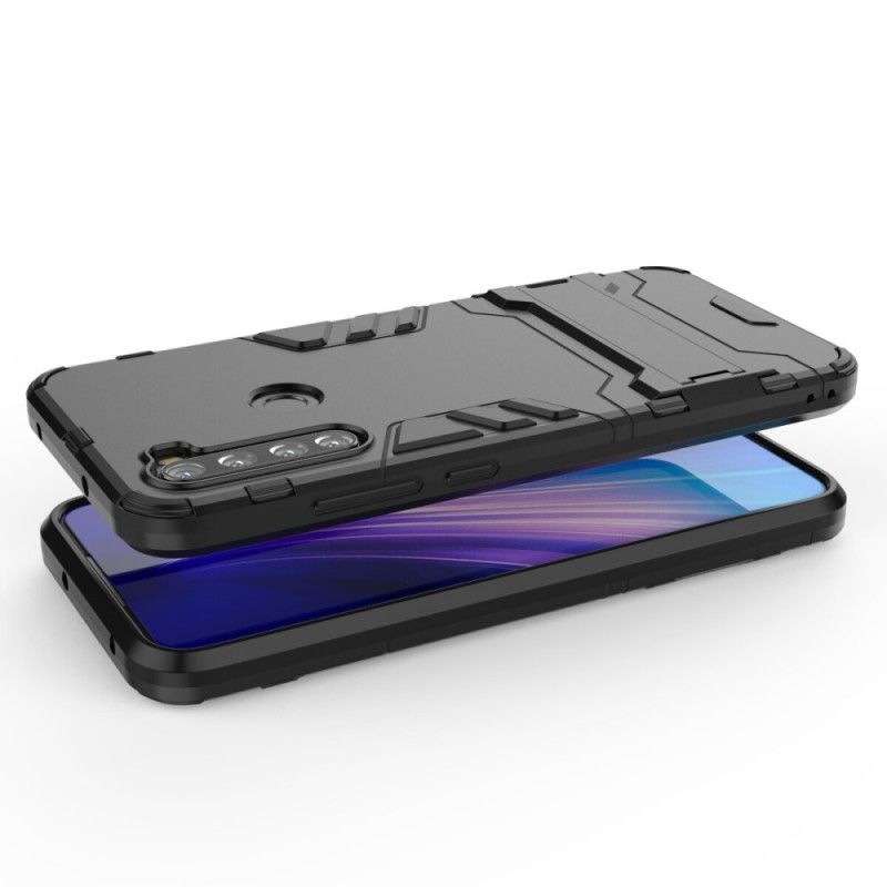 Etui Xiaomi Redmi Note 8T Czerwony Czarny Wyjątkowo Wytrzymały Język