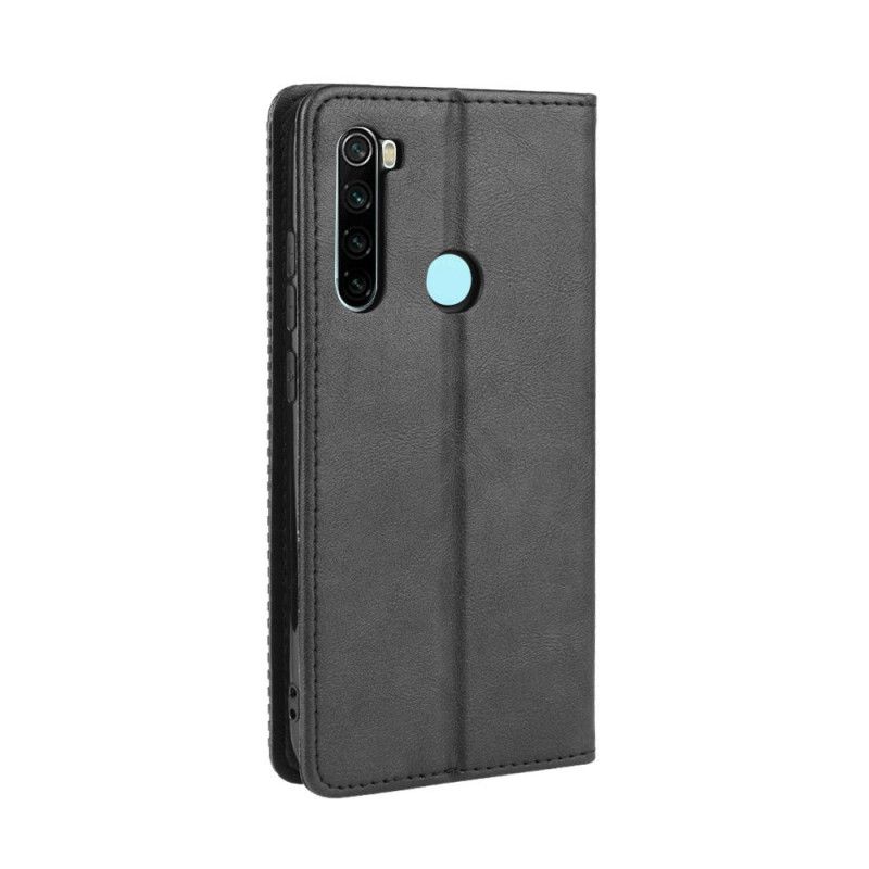 Flip Kotelot Xiaomi Redmi Note 8T Czerwony Czarny Stylizowany Efekt Skóry W Stylu Vintage Etui Ochronne