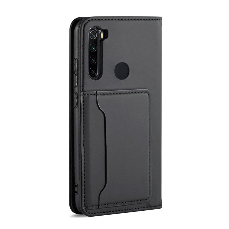 Flip Kotelot Xiaomi Redmi Note 8T Czerwony Czarny Uchwyt Na Kartę Pomocniczą