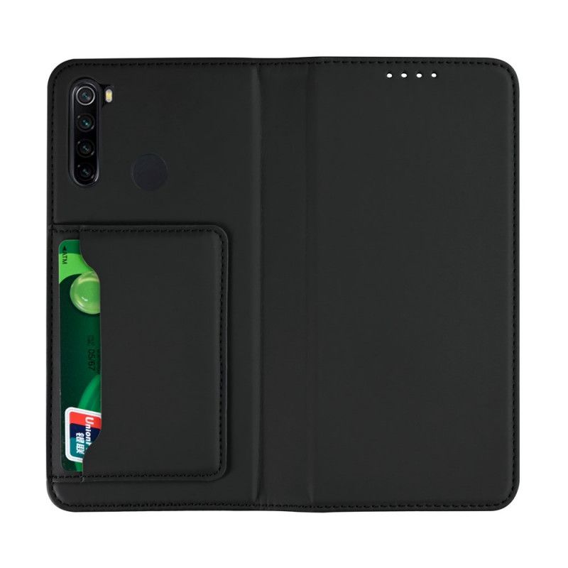 Flip Kotelot Xiaomi Redmi Note 8T Czerwony Czarny Uchwyt Na Kartę Pomocniczą