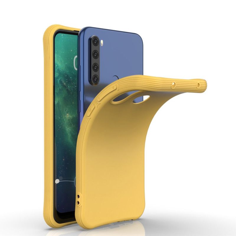 Futerały Xiaomi Redmi Note 8T Czerwony Czarny Elastyczny Mat Silikonowy