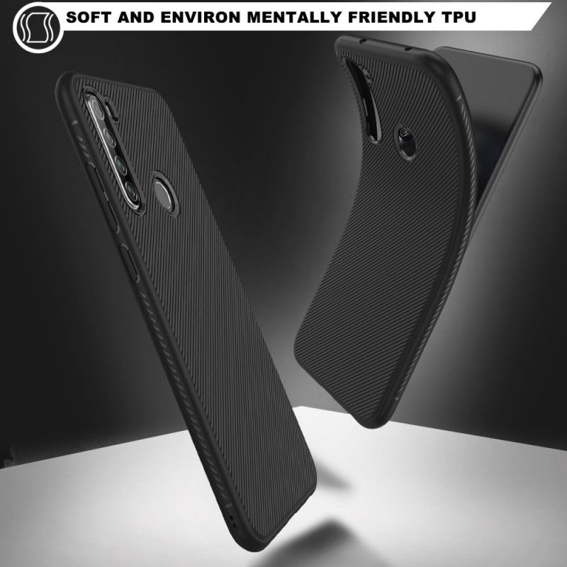 Futerały Xiaomi Redmi Note 8T Granatowy Czarny Etui na Telefon Skośny Serial Jazzowy