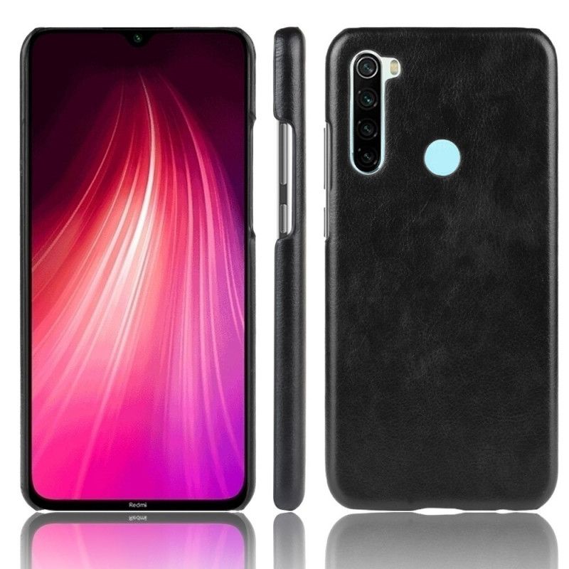 Futerały Xiaomi Redmi Note 8T Szary Czarny Etui na Telefon Efekt Skóry Liczi