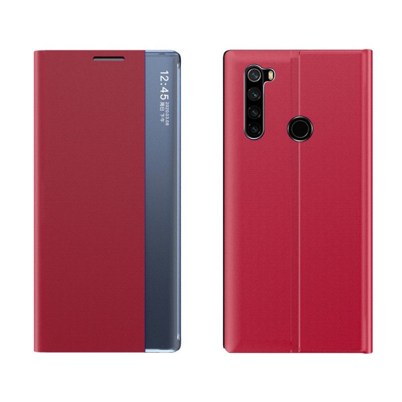 Zobacz Okładkę Teksturowaną Skórą W Stylu Xiaomi Redmi Note 8T Szary Czarny