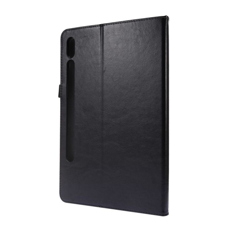 Case Samsung Galaxy Tab S7 Czerwony Czarny Etui na Telefon Klasyczna Sztuczna Skóra